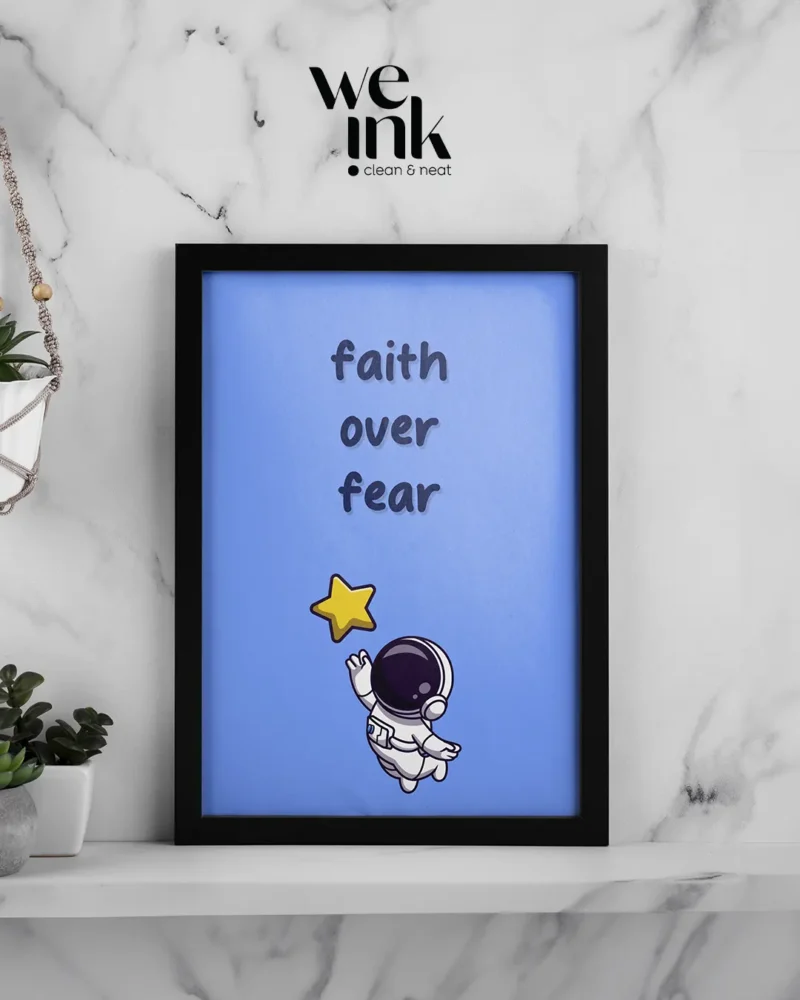 Faith over fear Photo Frame